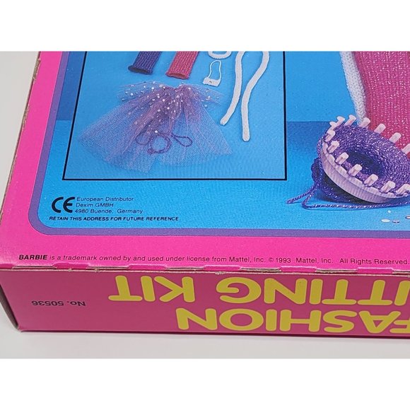 Brand New Vintage Barbie Fashion Knitting Kit With Glitter Yarn #50536‎ 1993 - Picture 7 of 12